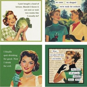 Vintage Style Retro Party Napkins